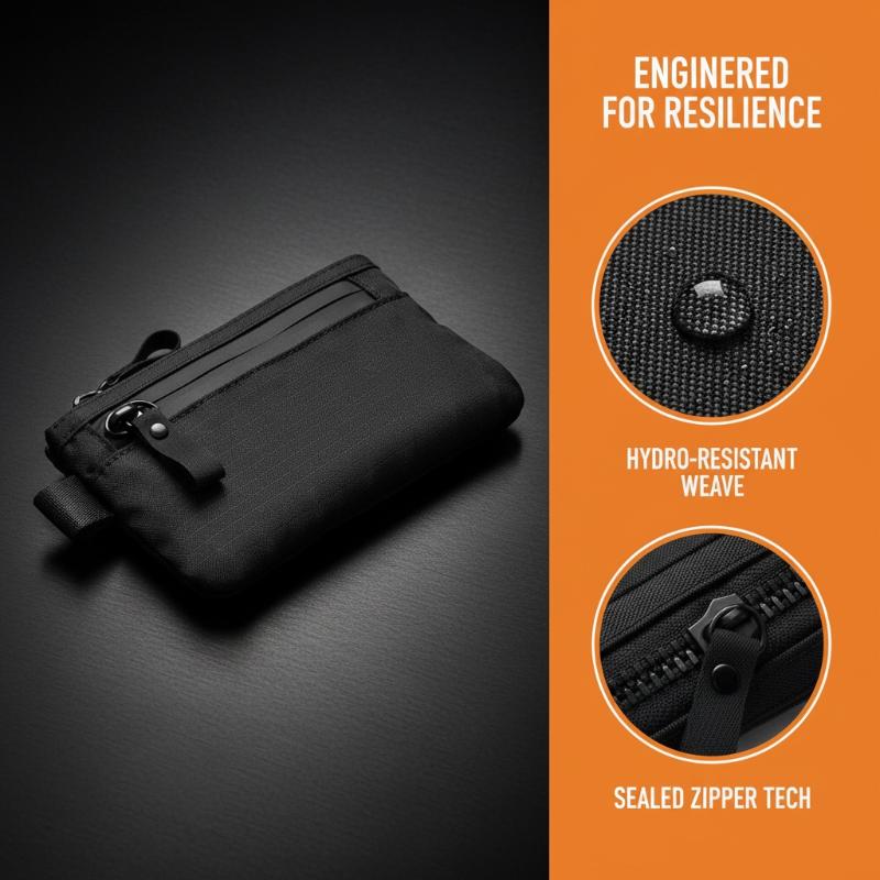 Edc Carry Card - Taktische Wasserdichte Kleine Münzbörse RFID-Blockierung Kreditkartenhalter