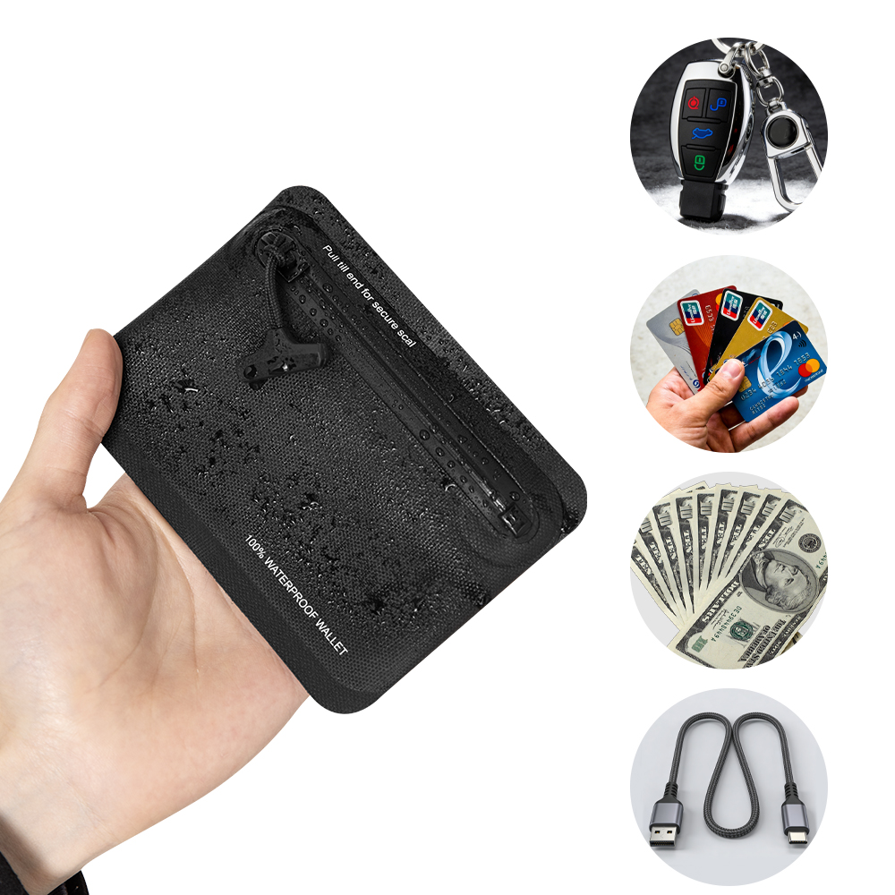 Edc Carry Card - Wasserdichte Reißverschluss-Geldbörse Leichte EDC-Tasche für Outdoor