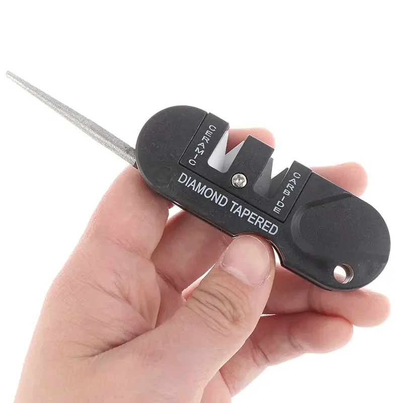 Pocket Knife Ceramic - 4-in-1 Mini Tragbarer Messerschärfer Wolfram-Keramik-Hartmetall-Wetzstein Multifunktionales