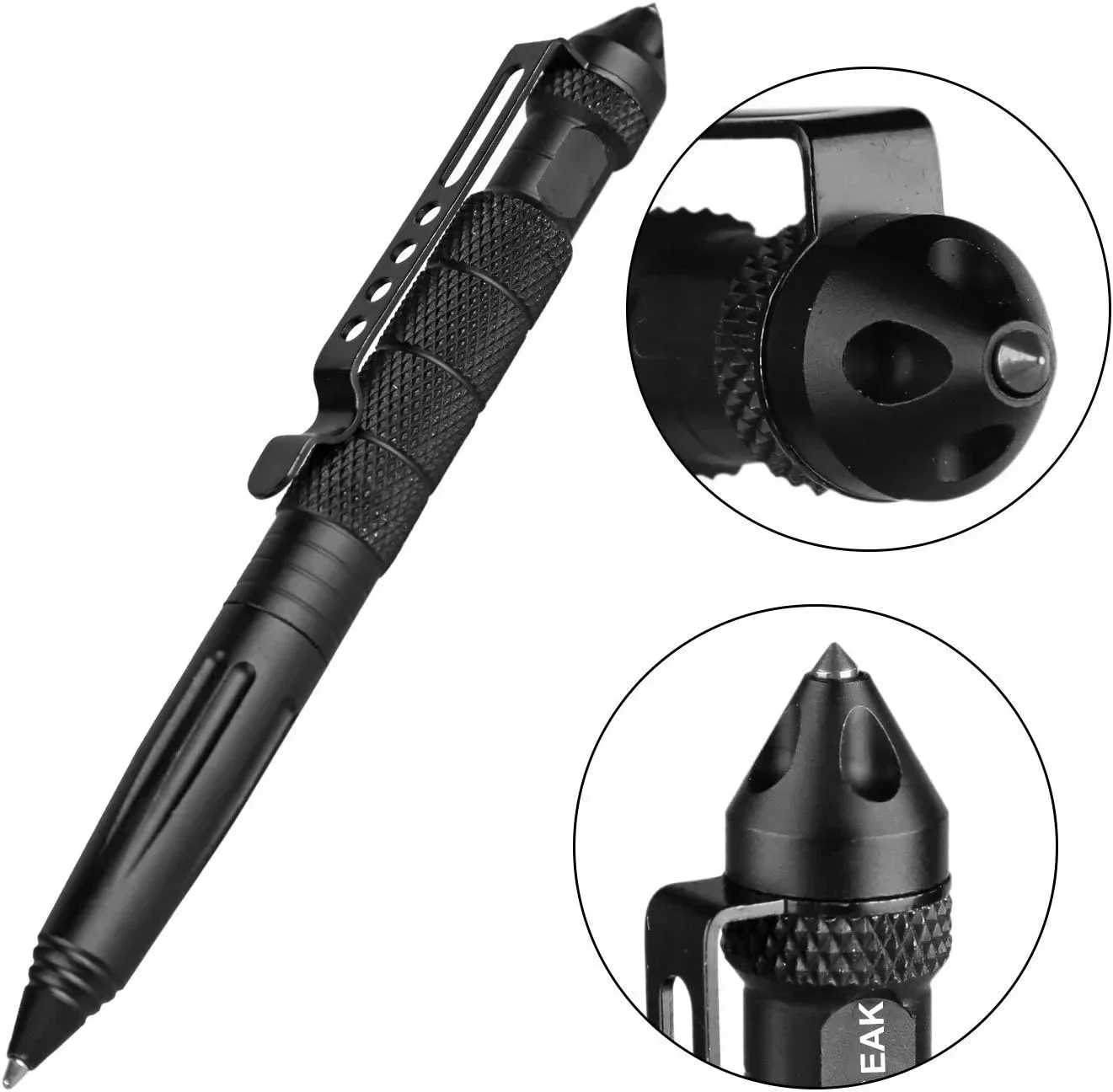 Pen Tactical Glass - Multifunktionaler Taktischer Stift zur Selbstverteidigung, Rutschfestes