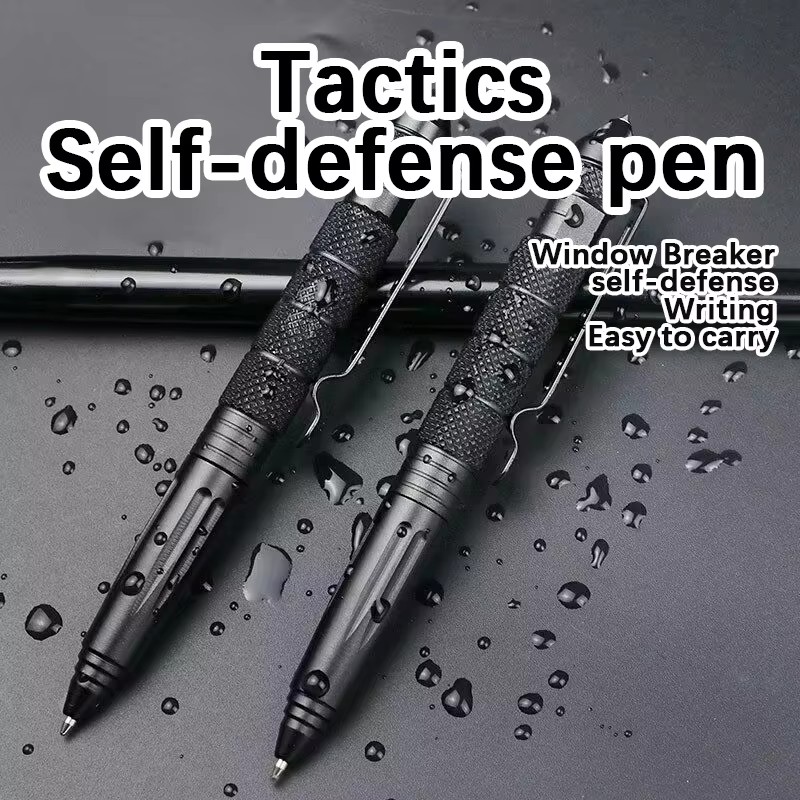 Pen Tactical Glass - 1 Stück Taktischer Stift Multifunktionaler Aluminiumlegierungs-Selbstverteidigungsstift