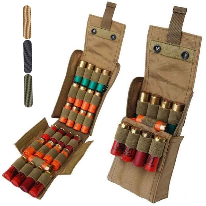 Edc Able Carry - MOLLE Tactical 25-Runden-Shotshell-Beutelhalter, kompakt, faltbar, Schrotflinte,