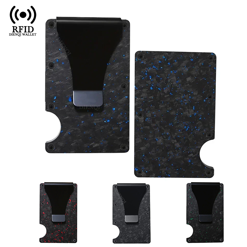 Edc Carry Card - Herren RFID-Blockierende Geldbörse Metall-Kartenhalter Schlankes Kreditkartenetui