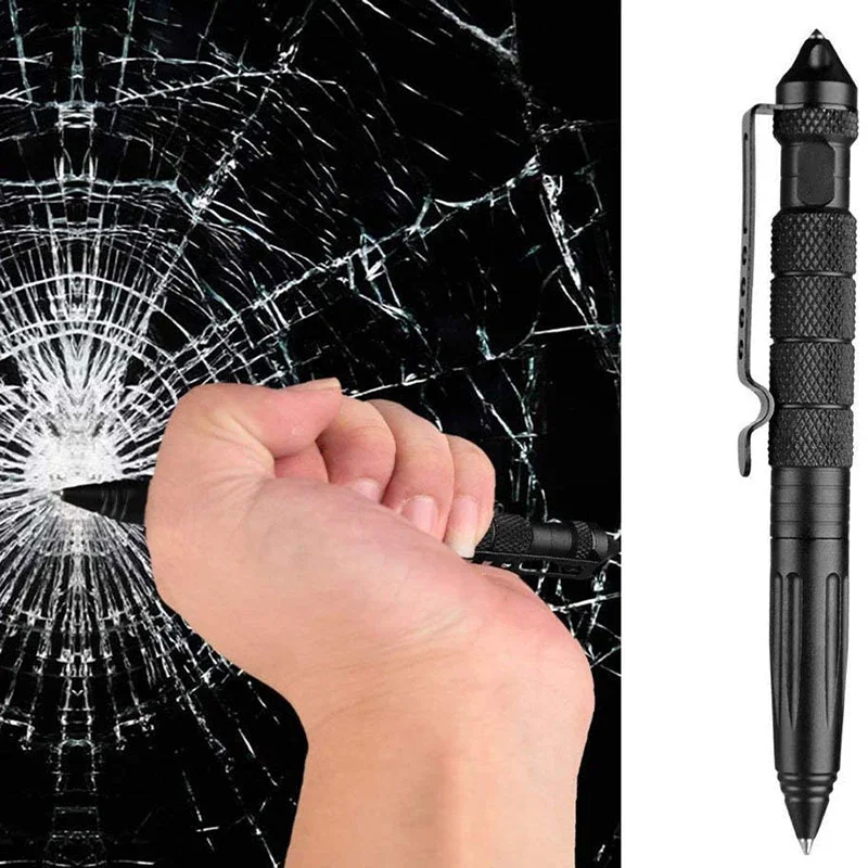 Pen Tactical Glass - Outdoor Multi-funktionale Metall Taktische Stift Anti-slip